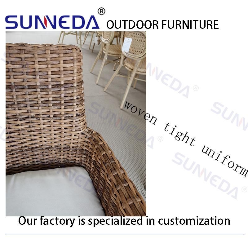 Leisure Furniture Outdoor Garden Sets Rattan Patio Aluminum Chair with Table