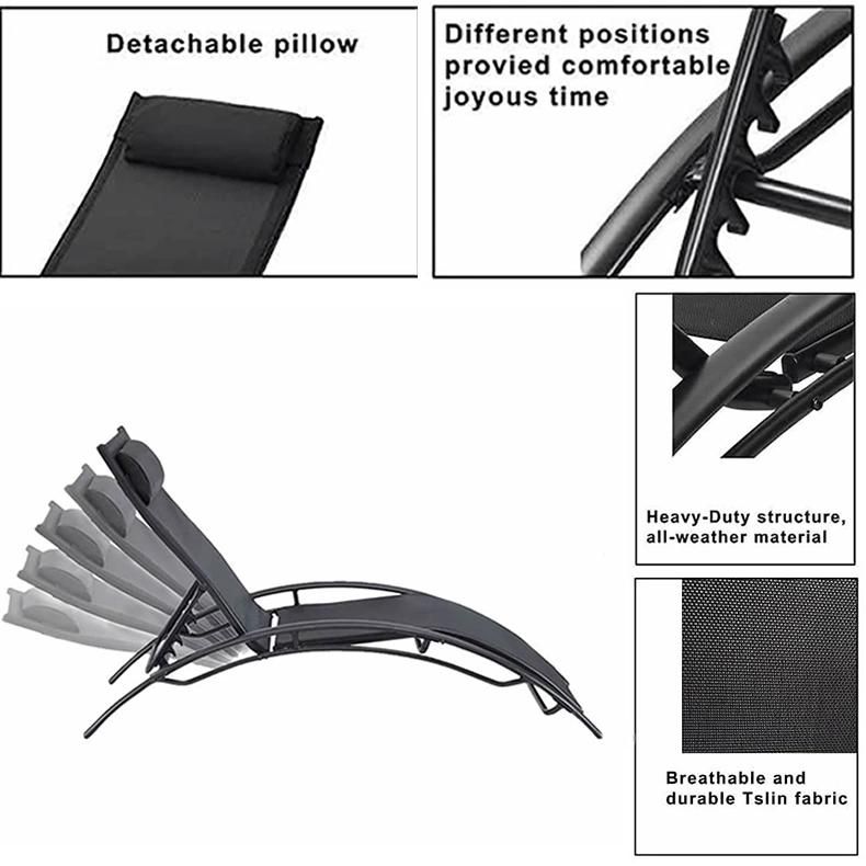 Outdoor Adjustable Lounge Sun Lounger Chair Swimming Pool Chair