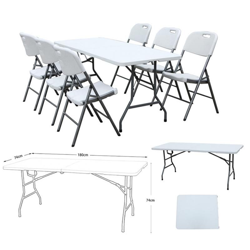 Home Furniture Room Metal Leg Restaurant Hotel Dining Folding Table