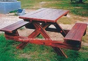 Park Bench, Picnic Table, Cast Iron Feet Wooden Bench, Park Furniture FT-Pb038
