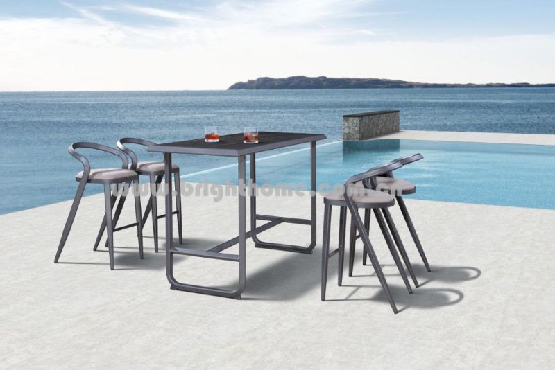 New Design Aluminium Frame Sunbrella Cushion Bar Stool Outdoor Furniture