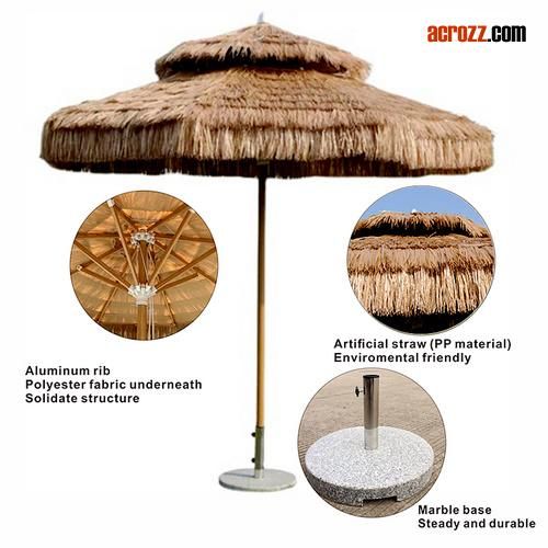 Garden Outdoor Patio Beach Straw Grass Umbrella Parasol Sunshade
