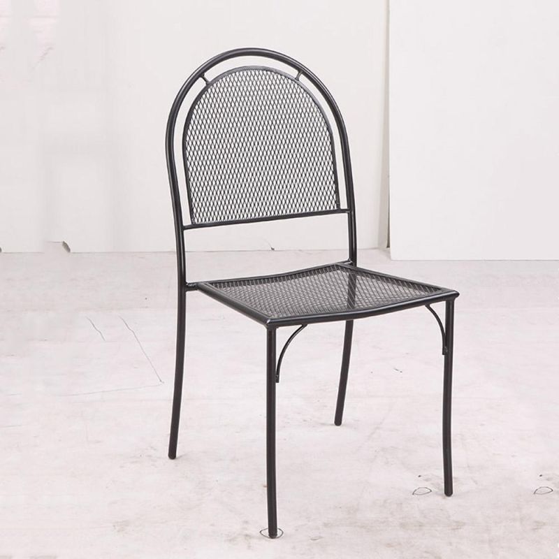 Comfortable Restaurant Dining Room Furniture Outdoor Garden Iron Frame Chair