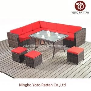 Steel Table Corner Sofa Set 1003 Red
