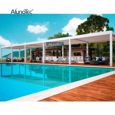 AlunoTec Luxury Pergolas Roof Patio Outdoor Canopy Awning Pergola Bioclimatic Aluminium Electric Gazebo