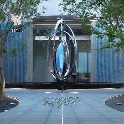 Outdoor New Concept Mirror Polishing Stainless Steel Decoration Art Sculpture