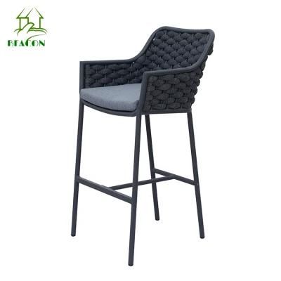 Aluminum Frame Outdoor Furniture Rope Garden Bar Chair