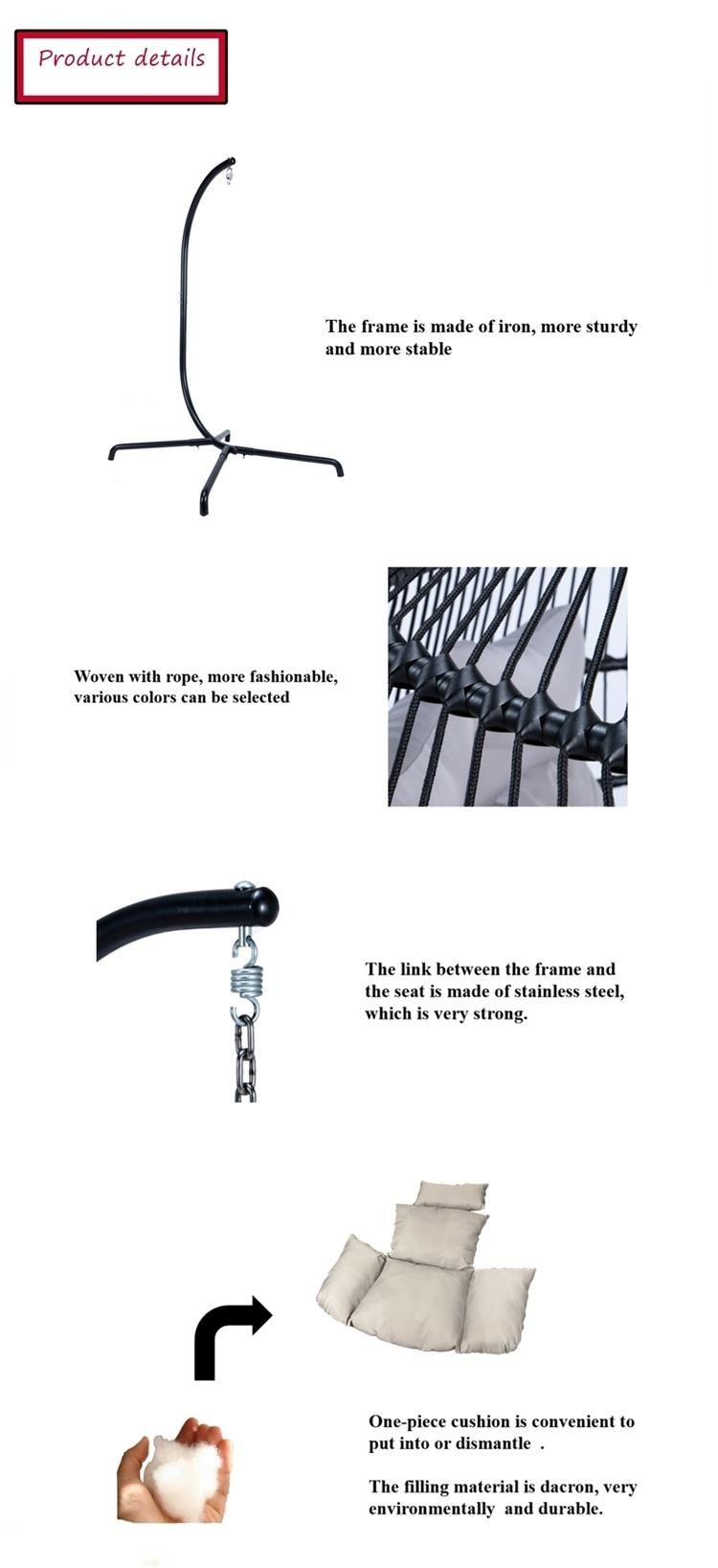 150kg Metal OEM Foshan Garden Furniture Hanging Indoor Folding Swing Chair with Factory Price