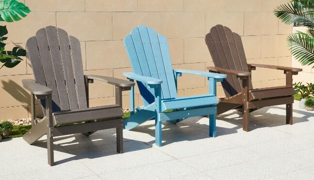 Folding Adirondack Chair Patio Chairs Lawn Chair Outdoor Chairs Painted Adirondack Chairs Weather Resistant for Patio Deck Garden, Backyard Deck, Fire Pit & Law