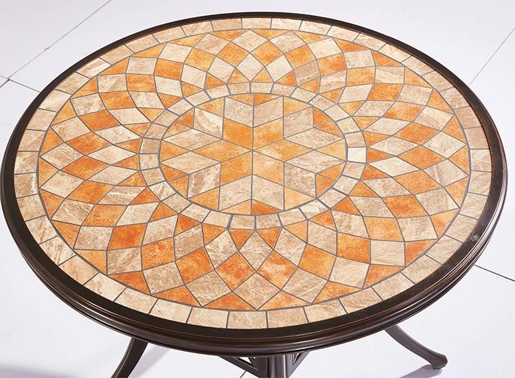 Round Table Set Outdoor Patio Table Set Cast Aluminum Dining Furniture