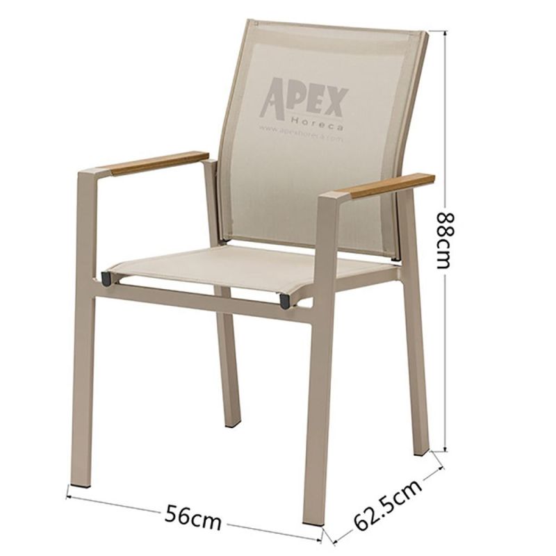 Manufacturer Wholesale Outdoor Garden Furniture Set Aluminum Armrest Chair
