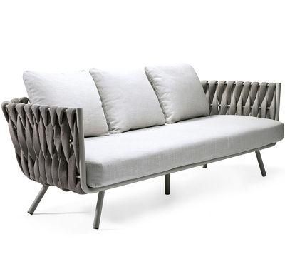 Factory Price Sectional Outdoor Aluminum Waterproof Popular All Weather Garden Rope Sofa Set