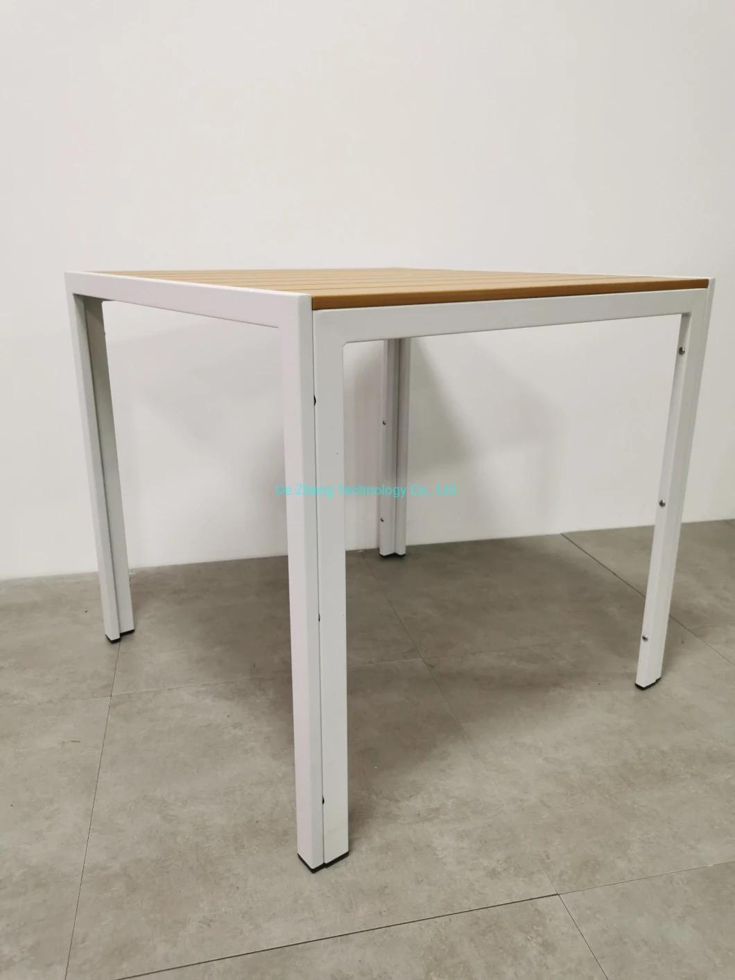 High Quality Hotel White Metal Aluminium Outdoor Table and Chair High End Outdoor Patio Furniture Patio Dining Sets