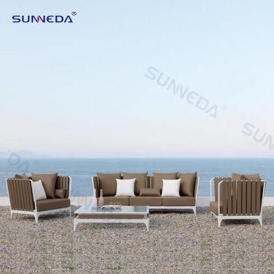 Density Sponge High Bulk Comfirt Villa Courtyard Brown Outdoor Sofa