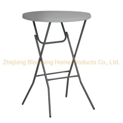 24inch Bistro HDPE Plastic Round High Bar Cocktail Table