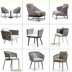 New Design Good Quality Garden Hemp Rope Furniture Patio Aluminum Frame Furniture Set Leisure Chair for Outdoor