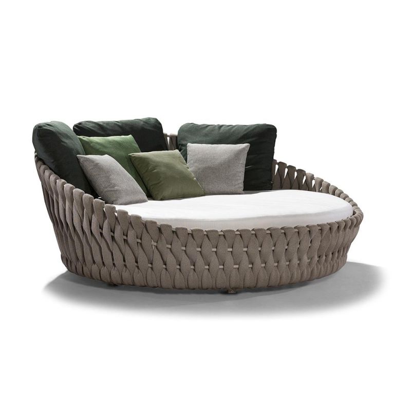 Modern Leisure Sofa Set Aluminum Tea Table Patio Furniture Folding Sofa Bed