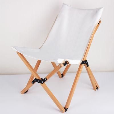Outdoor Furniture Camping Wood Grain Aluminum Folding Moon Chair
