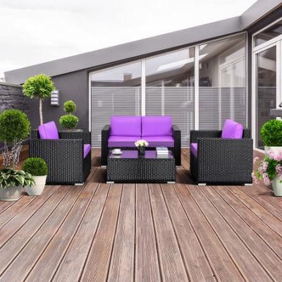 Outdoor Garden Leisure Table and Chair Dining Rattan Sofa Set