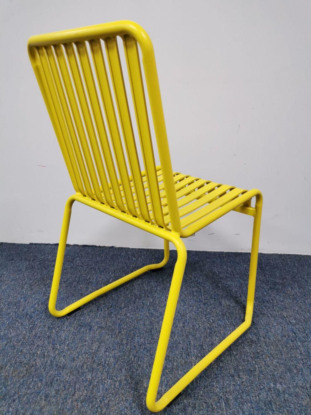 Outdoor Aluminum All Weather Synthetic Rattan Patio Bar Chair for Restaurant Cafe
