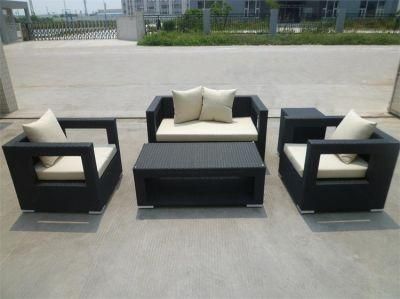 Flat Weaving Outdoor Rattan Garden Sofa for Patio