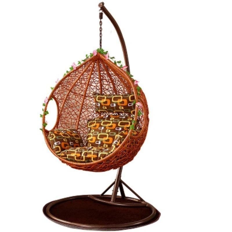 PE Outdoor Home Wicker Rattan Hanging Leisure Garden Swing Chair