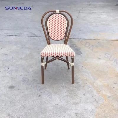 Dining Sets Patio Garden Stacked Structure Space Saving PE Rattan Chairs