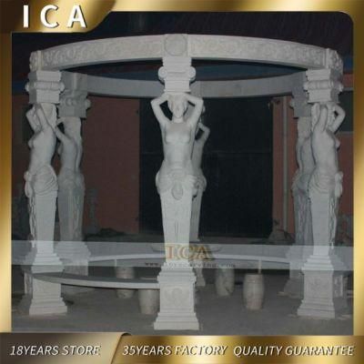 Luxury Large Stone Gazebo Park Decor Marble Pavilion Sales