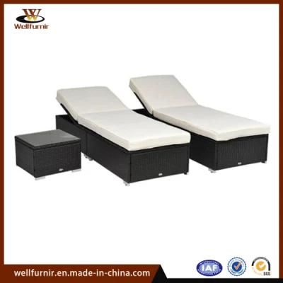 3 Piece Outdoor Rattan Leisure Pool Chaise Lounge Furniture (WF-1710195)