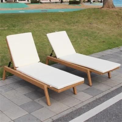 Outdoor Beach Furniture Hotel Poolside Rattan Sun Lounger