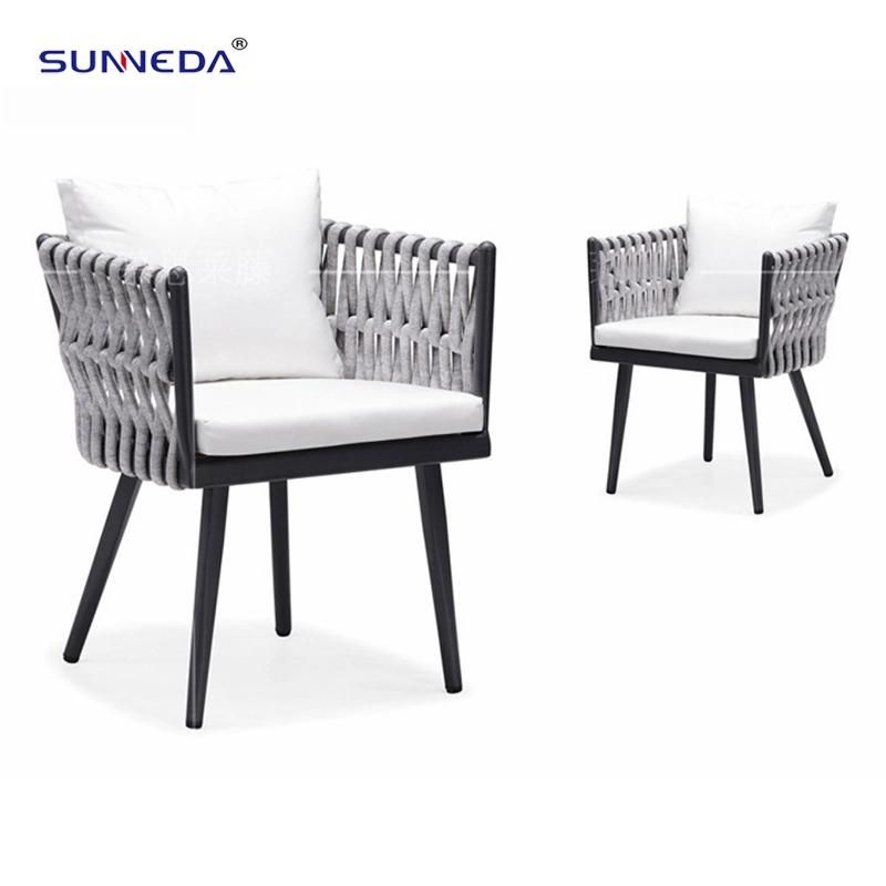 New Design Garden Outdoor Dining Table Sets with Aluminum Frame