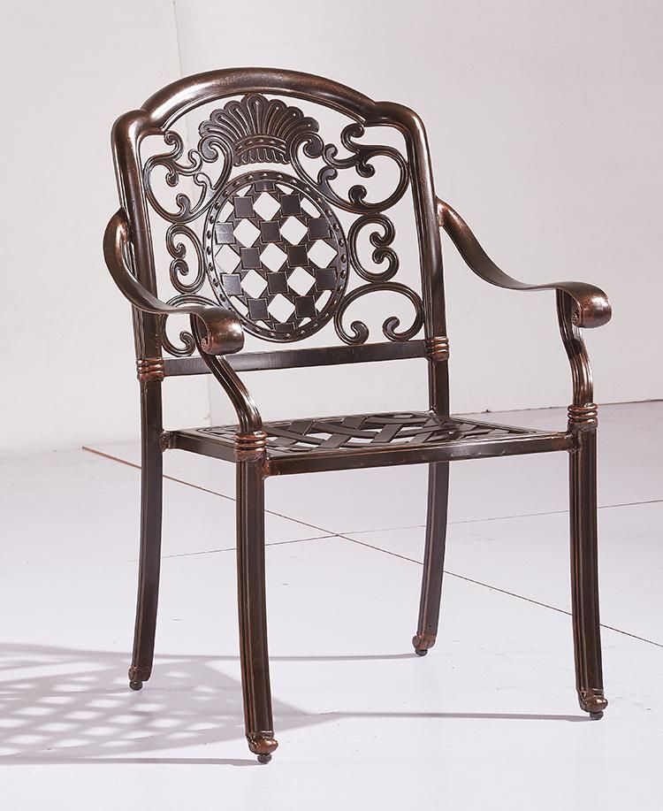 Hot Sale 4 Seater Cast Aluminum Chairs Outdoor Chairs Stackable