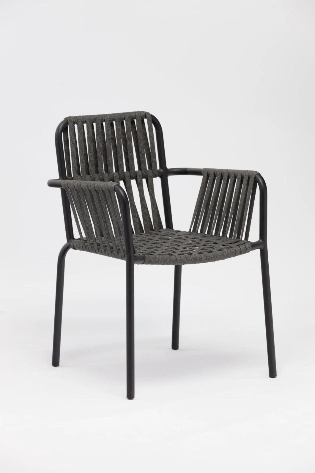 Aluminum Rope Weaving Dining Cafe Chair
