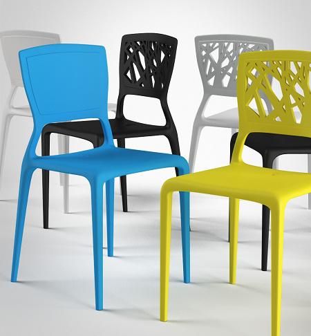 Living Room Furniture Stacking Plastic Dining Chair