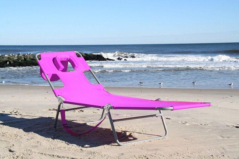 Beach 17" Extended Height 4 Position Folding Beach Chair