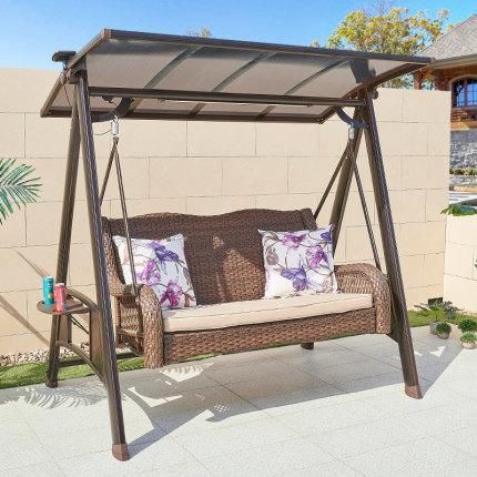 Outdoor Rattan Swing Outdoor Courtyard Garden Double Rocking Chair