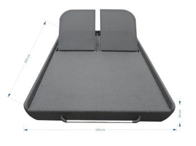 Aluminum+Rattan Customize Darwin Customized Foshan Aluminum Sun Bed Laydown Sunbed
