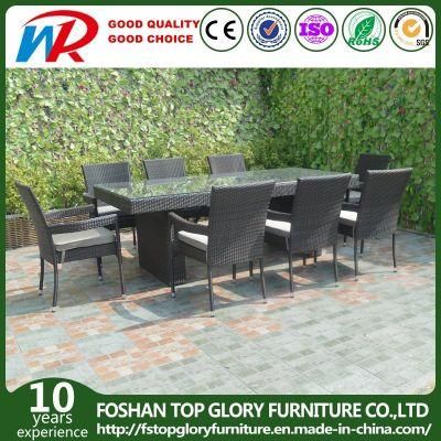 Hotel Restaurant Coffee Shop Outdoor Viro PE Rattan Dining Table Set
