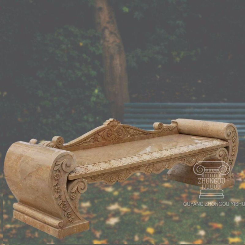 Decorative Marble Bench with Good Hand Carved Quality