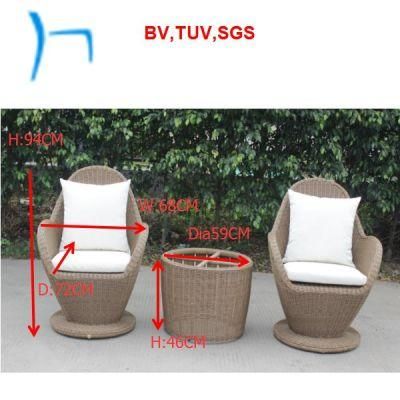 F - Coffee Shop Outdoor Furniture Rattan Table and Chair (CF1467T+CF1467C)