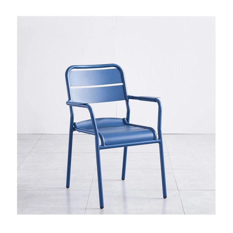 Modern Aluminum Leisure Outdoor Stackable Park Public Garden Chair
