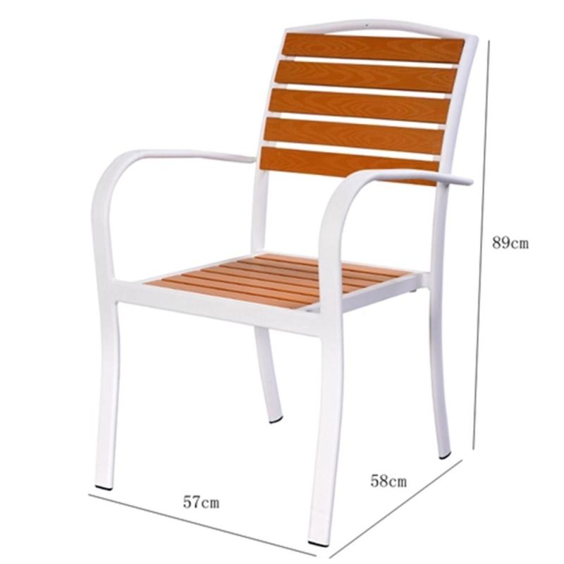 Low Price Aluminum Frame Olive Rope Armchair Garden Dining Chair