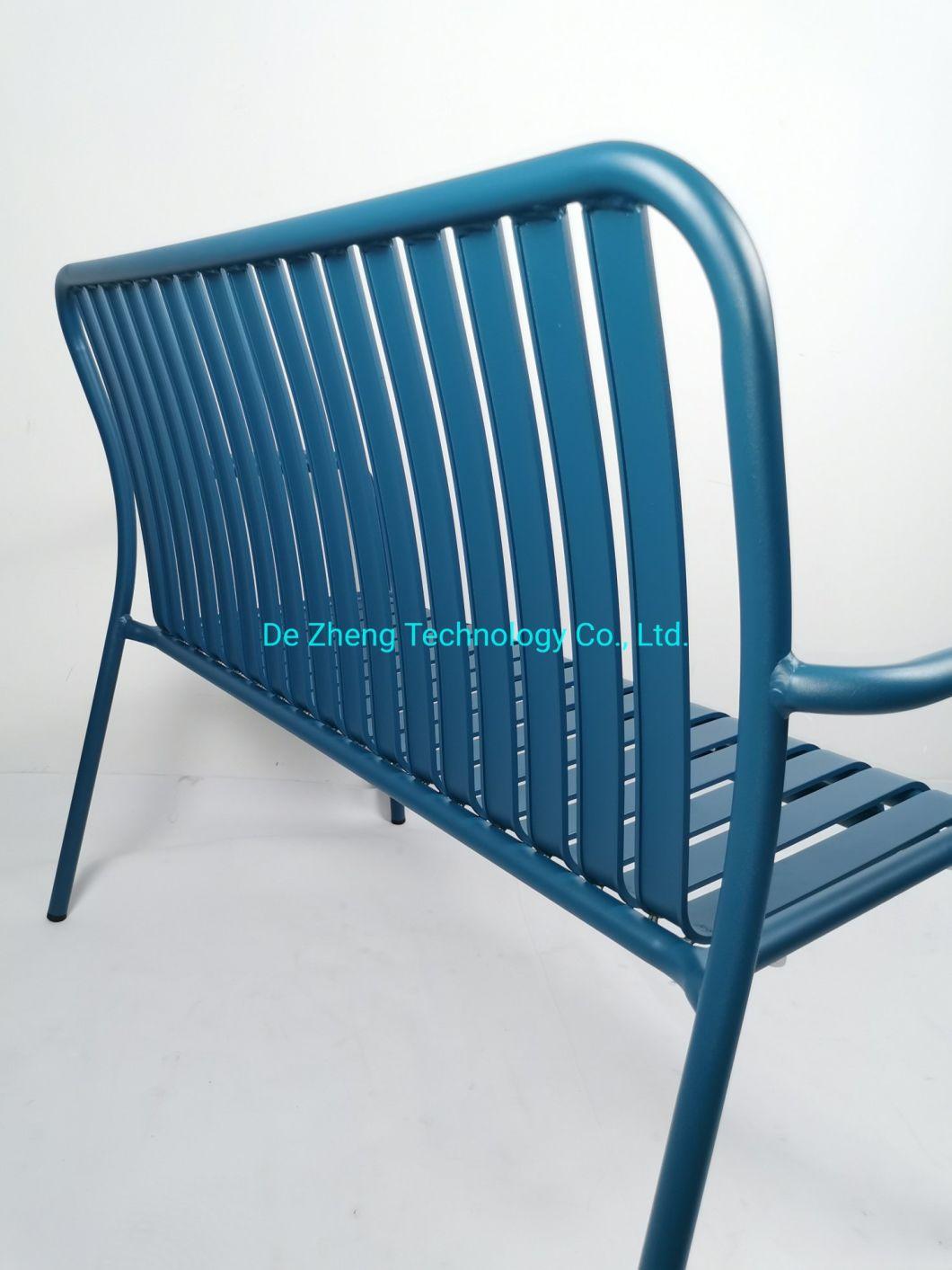 Europen Rusting Resistance Punched Outdoor Aluminum Slat Bench Water Proof Bistro Bar Furniture