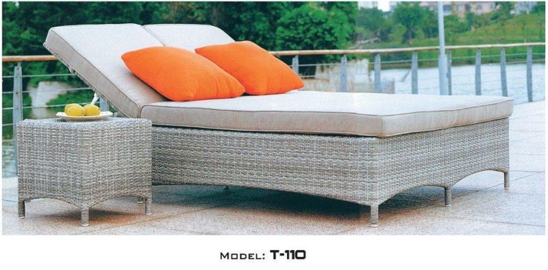 PE Rattan Outdoor Chaise Lounge Day Bed Sunbed Outdoor Furniture