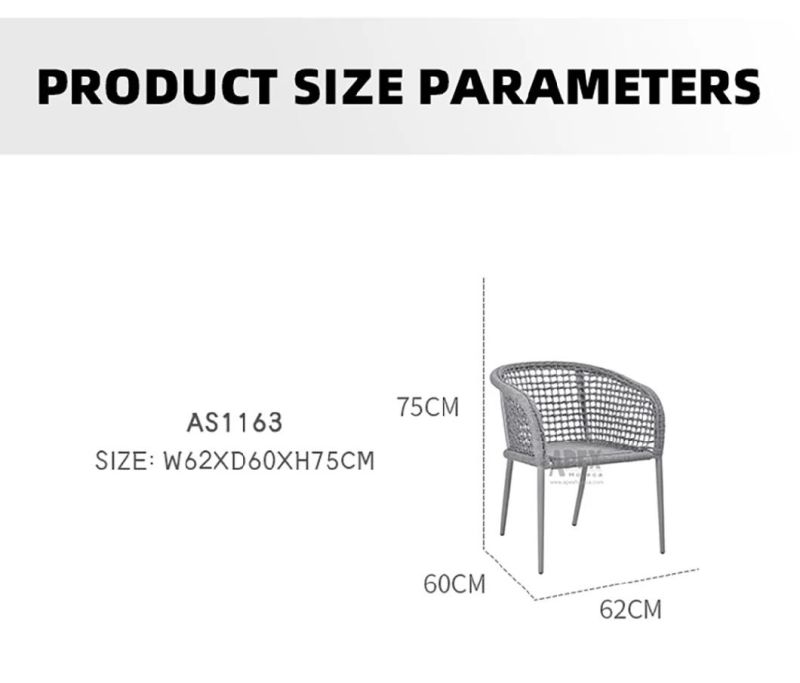 Modern Outdoor Furniture Patio Garden Patio Dining Room Rattan Chair