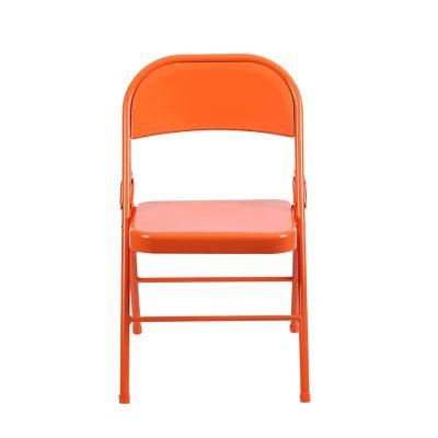 Manufacturer Low MOQ Fast Delivery Custom Travel Outdoor Camping Orange Folding Chairs
