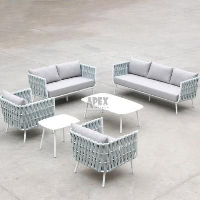 Outdoor Garden Modern Leisure Design Luxury Aluminum Rope Sofa Set