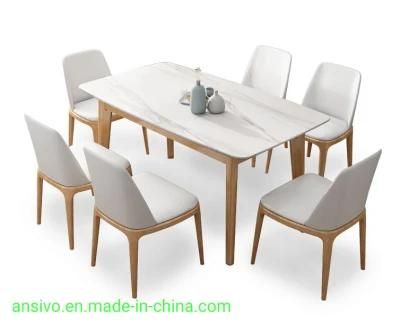 Cheap Restaurant Furniture Wood Rectangle Dining Table for Sale