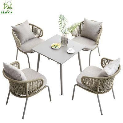 Waterproof Simple Garden Furniture Aluminum Patio Table Set