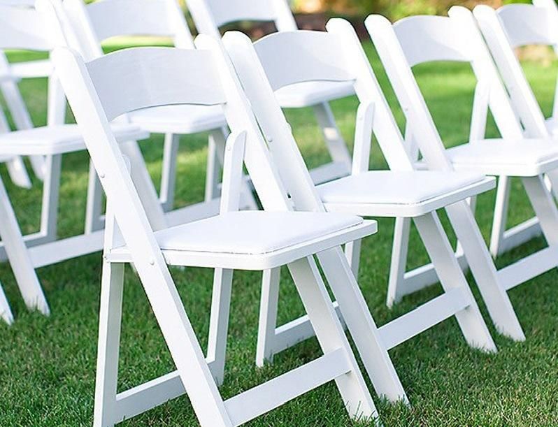 Waterproof Banquet Party Outdoor White Resin Kids Folding Wimbledon Chairs
